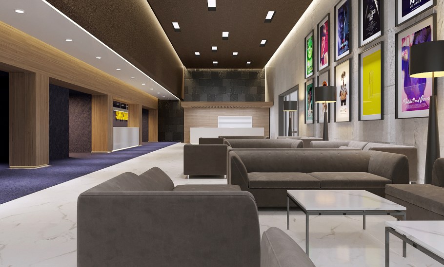 Интерьер кинозала проект