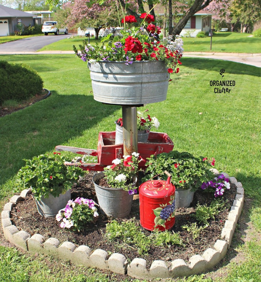 Заглубленные клумбы