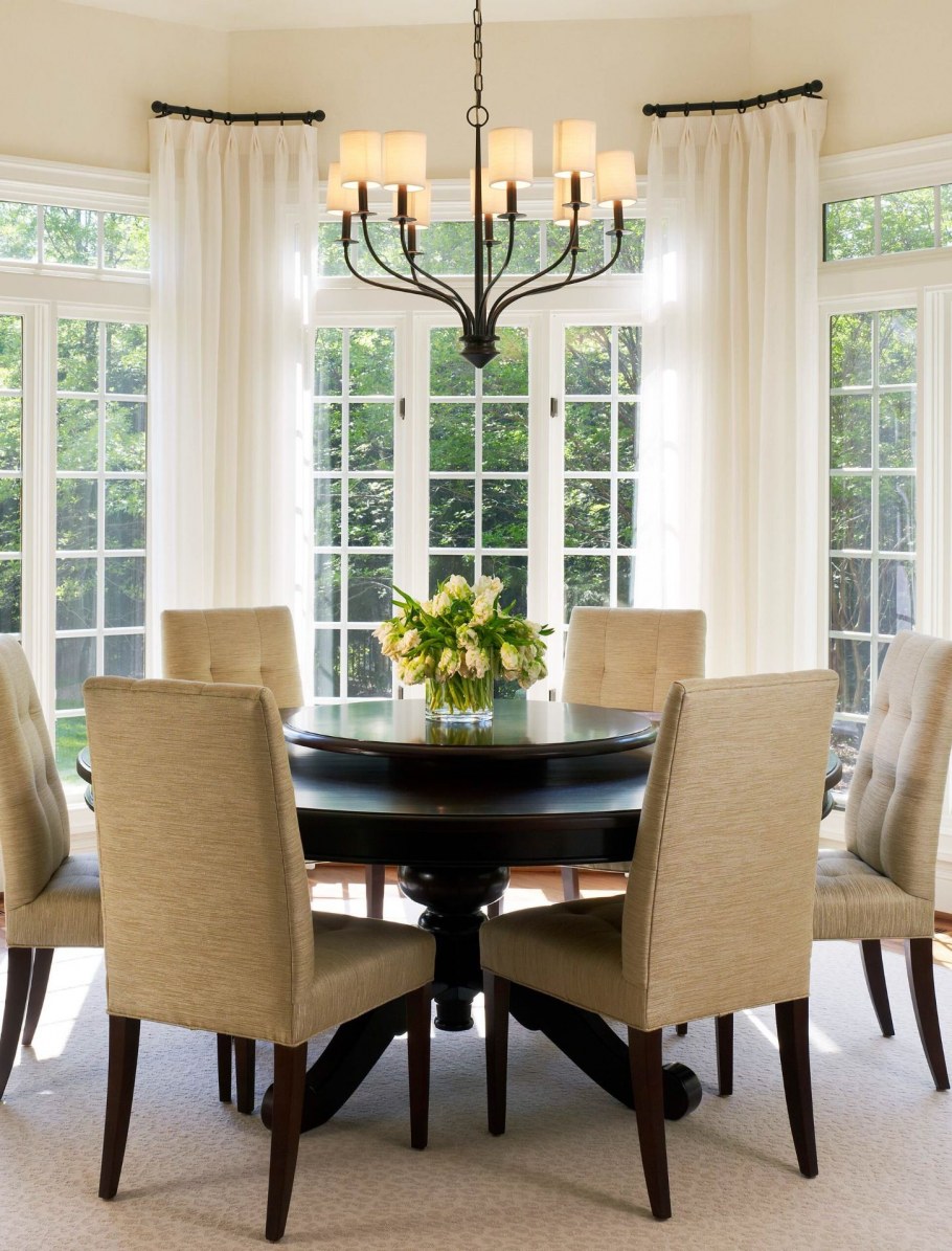 Шторы в круглый эркер