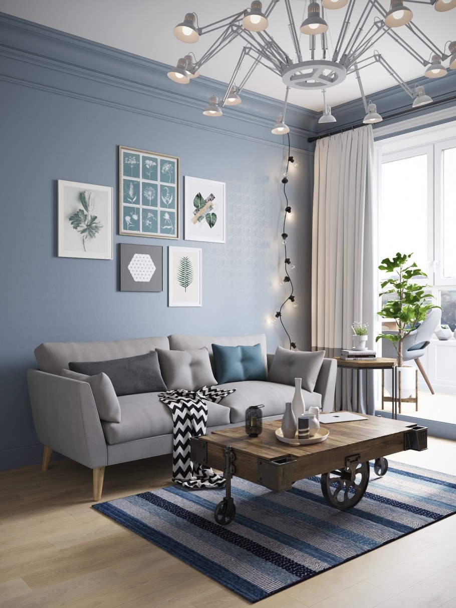 Гостиная в скандинавском стиле