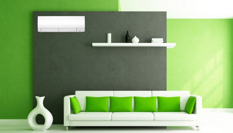 Бело зеленый интерьер