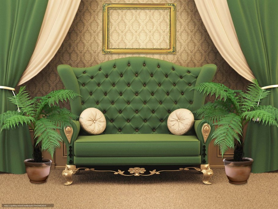 Зеленая мебель в интерьере