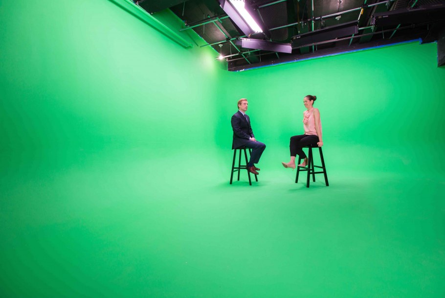 Зеленая комната для съемок