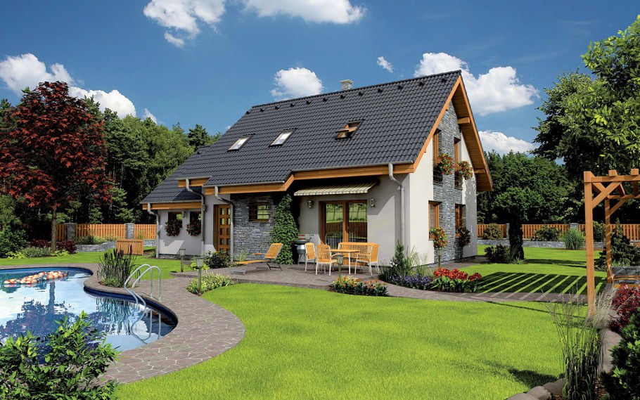 Красивый дачный дом