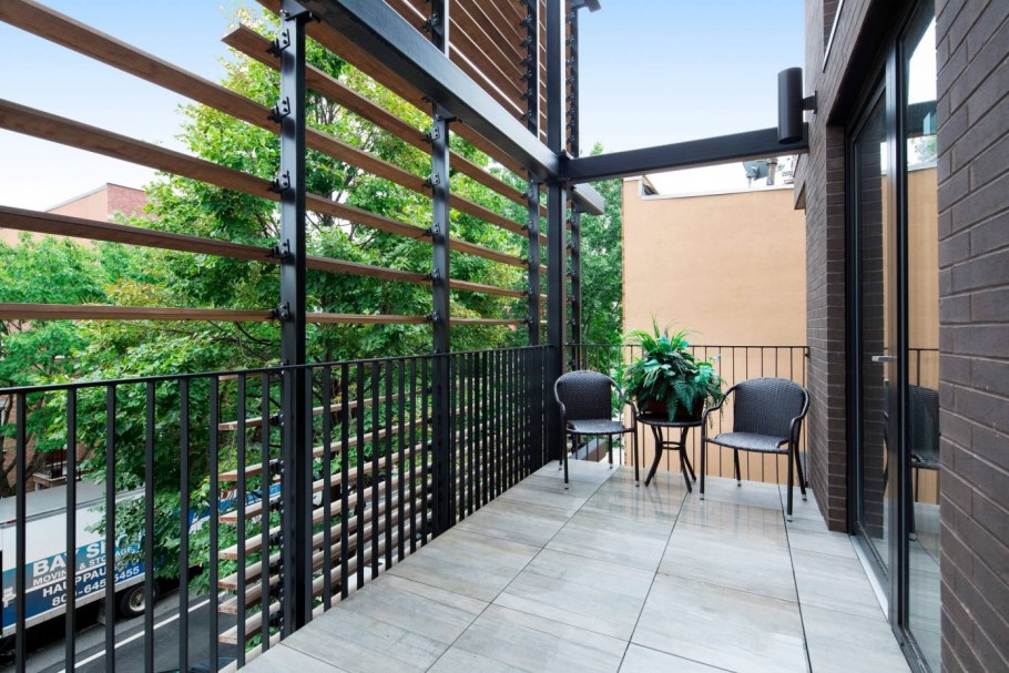 Ограждение террасы в стиле лофт