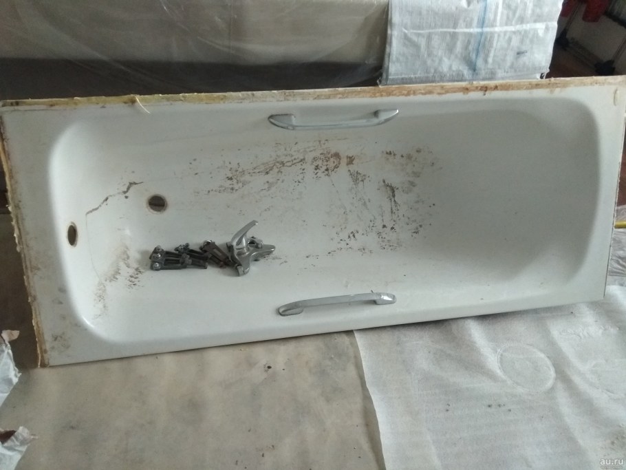 Чугунная ванна 1м на 1м