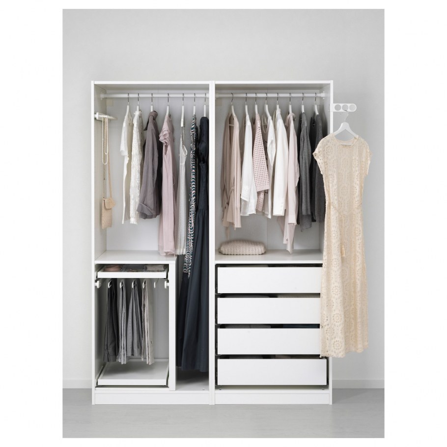 ПАКС гардероб белый Хасвик белый 150x66x236 см