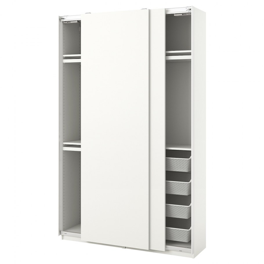 Pax ПАКС гардероб, белый/Хасвик белый200x66x236 см