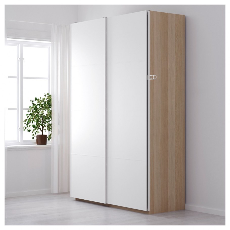 Шкаф Мехамн икеа белый дуб