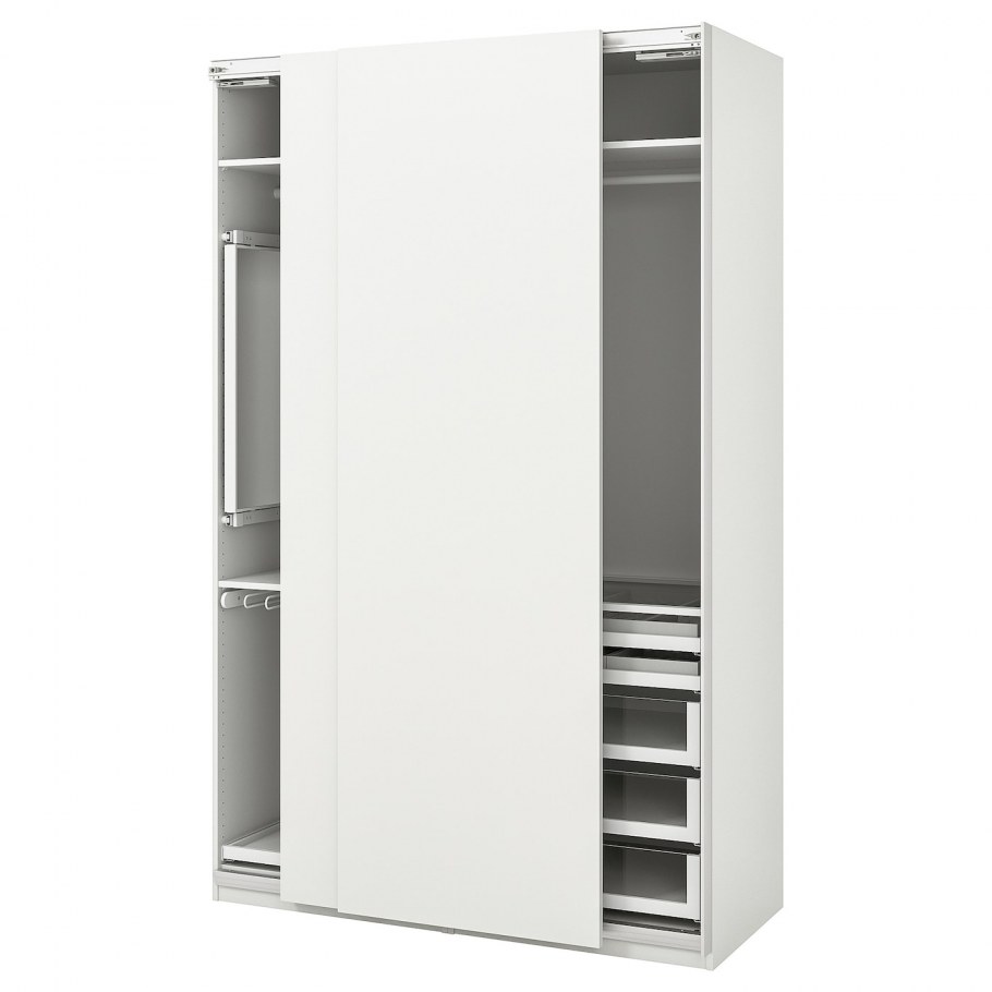 ПАКС гардероб, белый/Хасвик бе