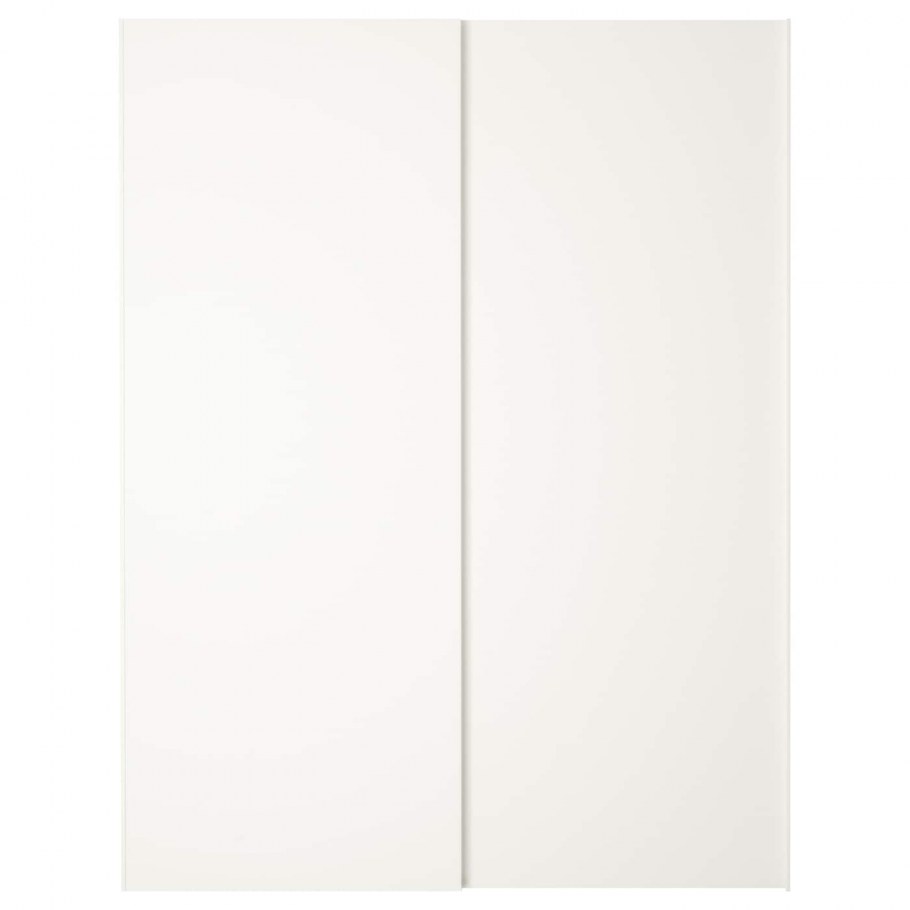 Гардероб, черно-коричневый, Хасвик глянцевый/белый, 150x66x236 см