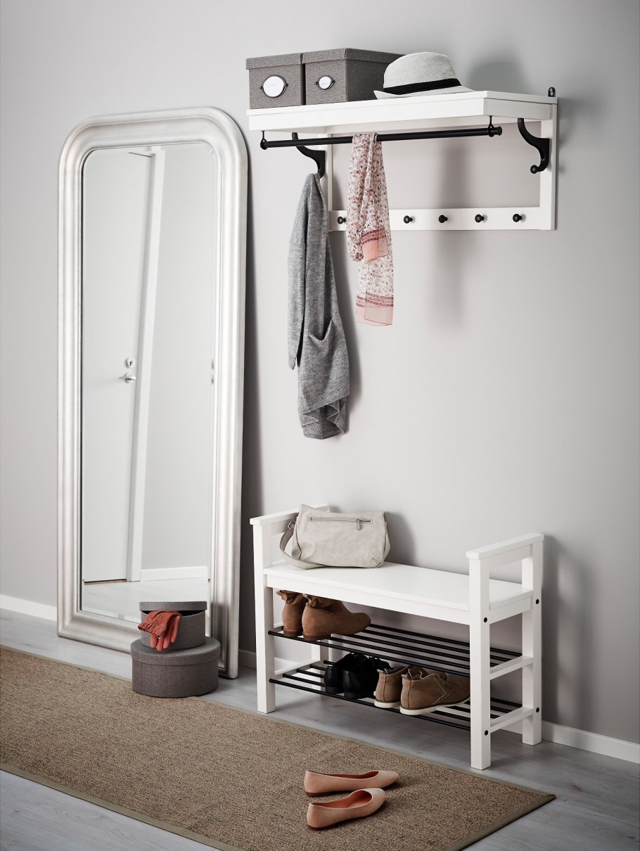 ХЕМНЭС полка для головных уборов, белый, 85 см