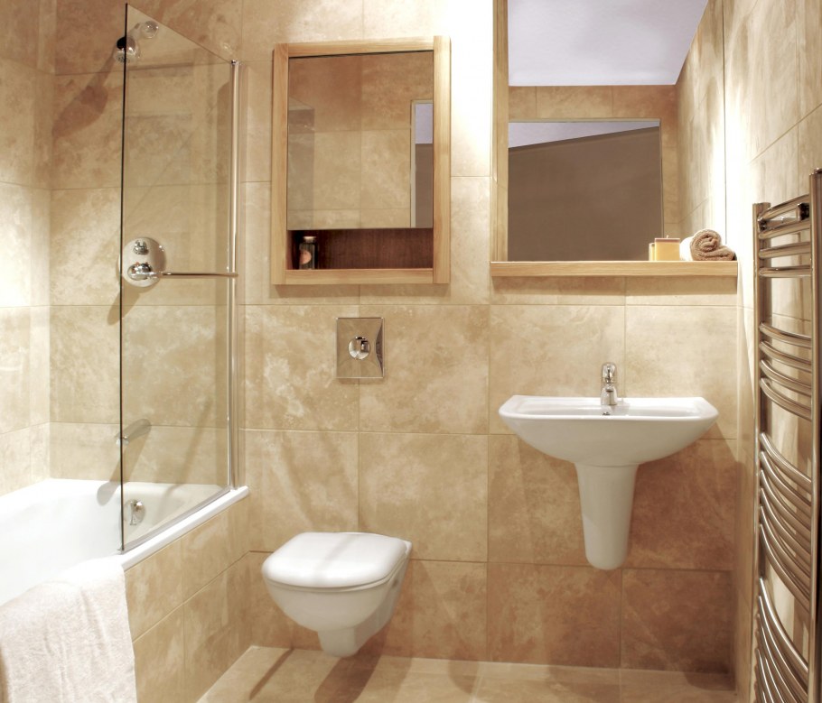 Плитка для ванной комнаты песочного цвета