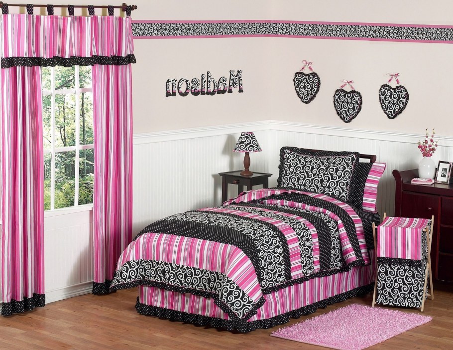 Черный дизайн комнаты для девочки