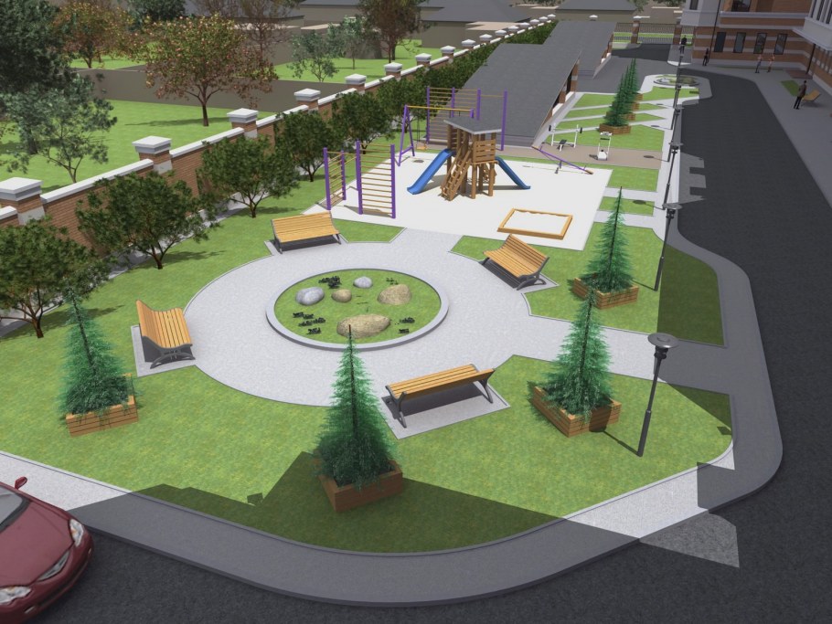 Озеленение и благоустройство территории