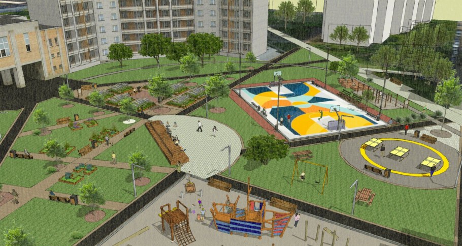 Благоустройство жилого двора