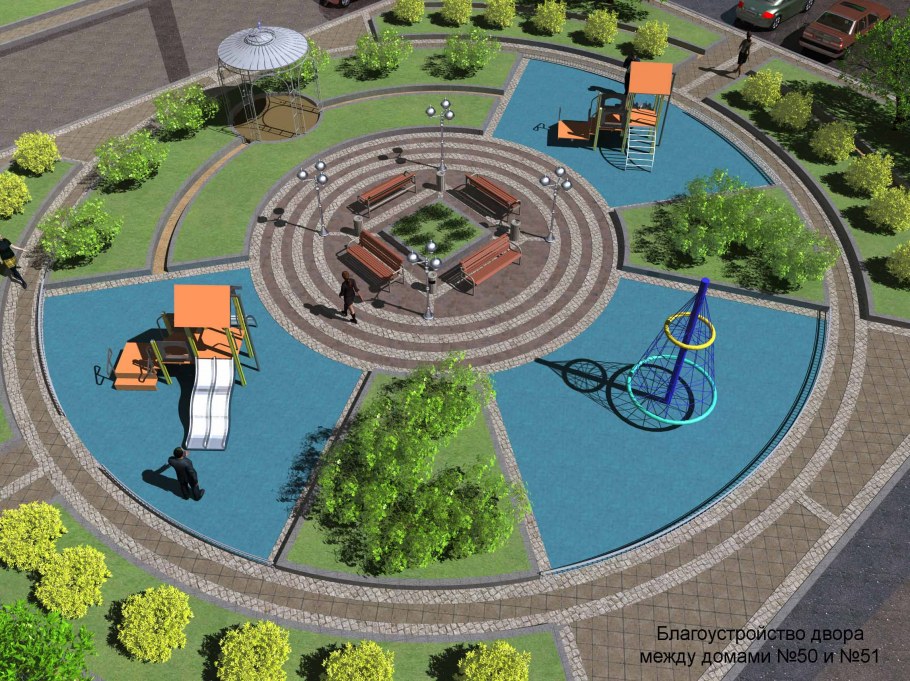 Элементы благоустройства двора