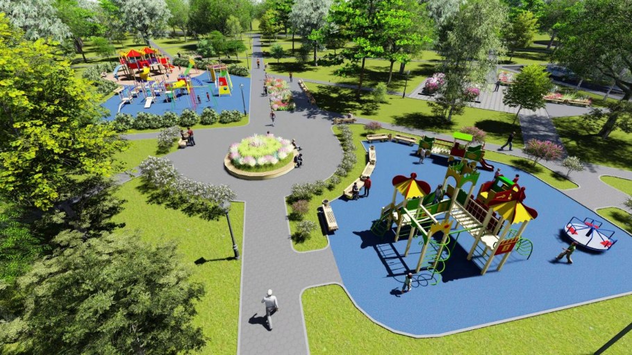 Озеленение детской площадки