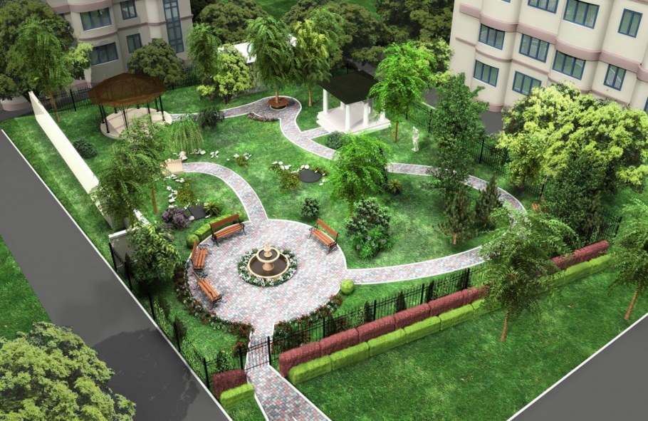 Озеленение и благоустройство территории