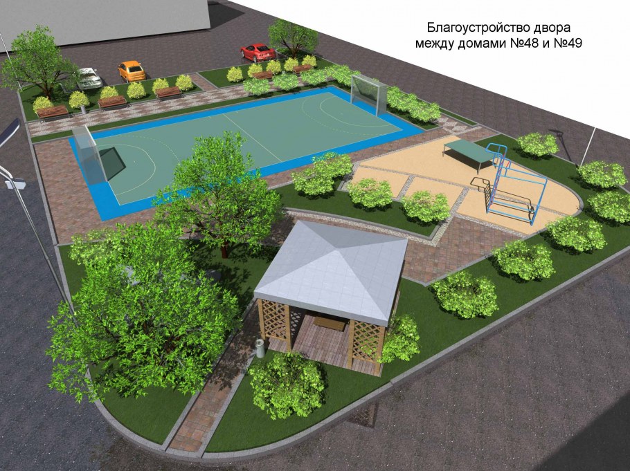 Благоустройство двора школы