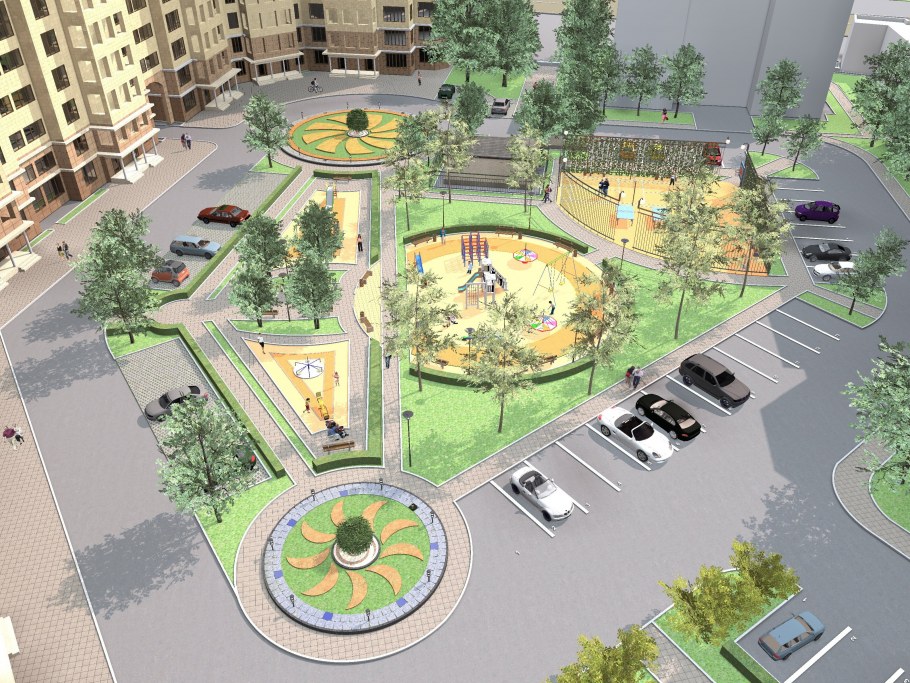 Благоустройство двора