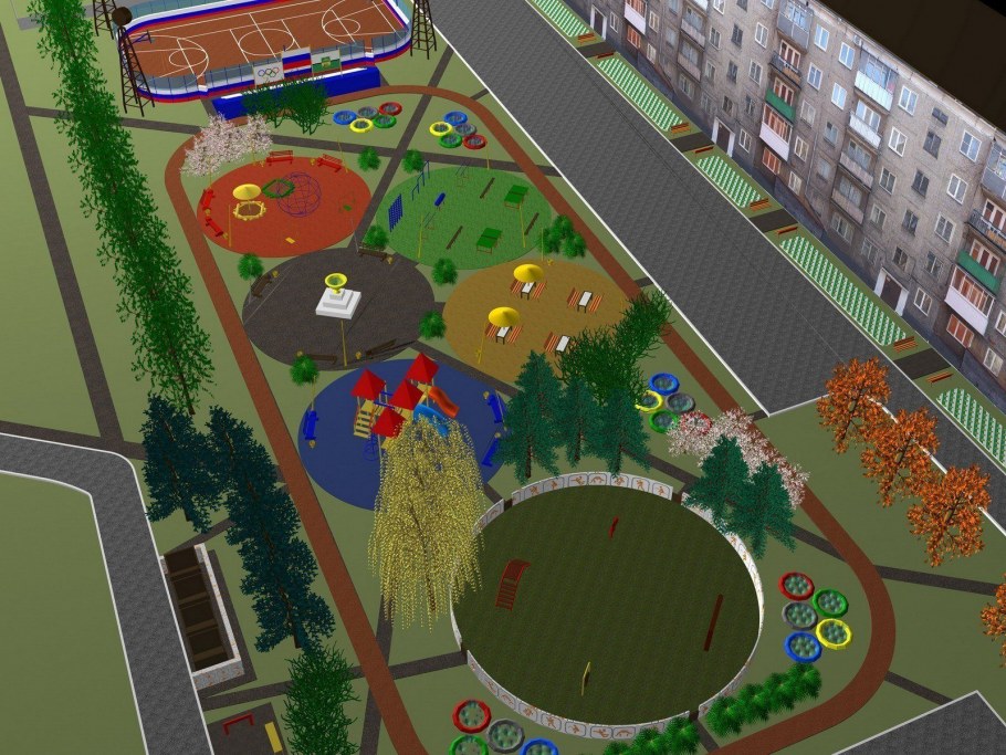 Благоустройство двора