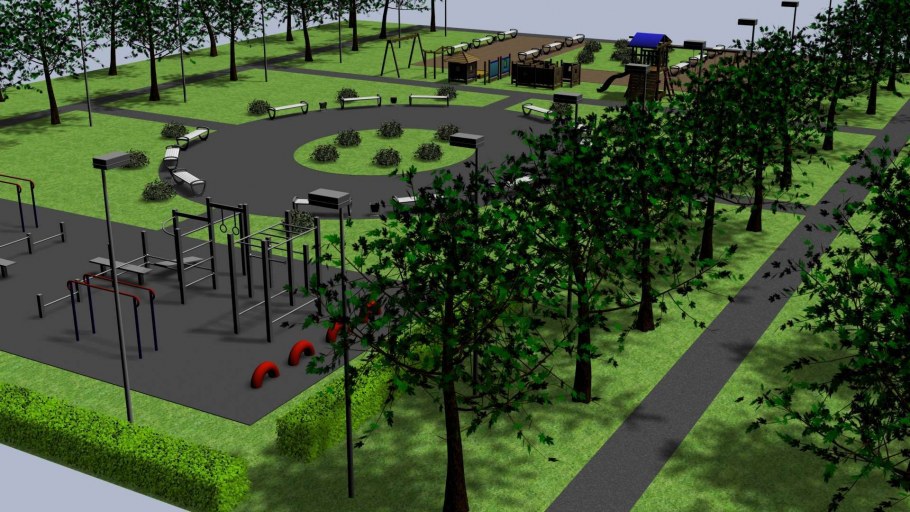 Озеленение спортивных площадок