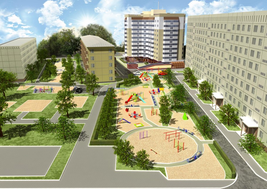 Озеленение жилых дворов