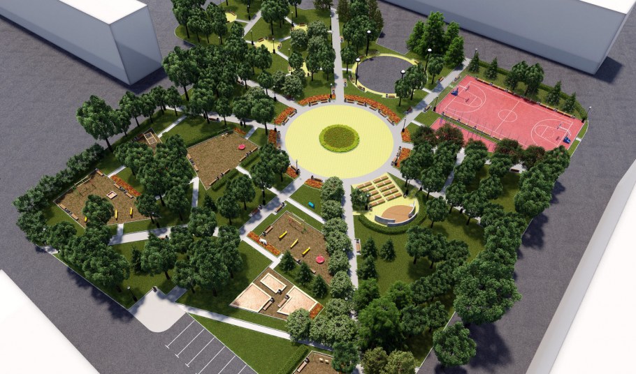 Благоустройство двора план