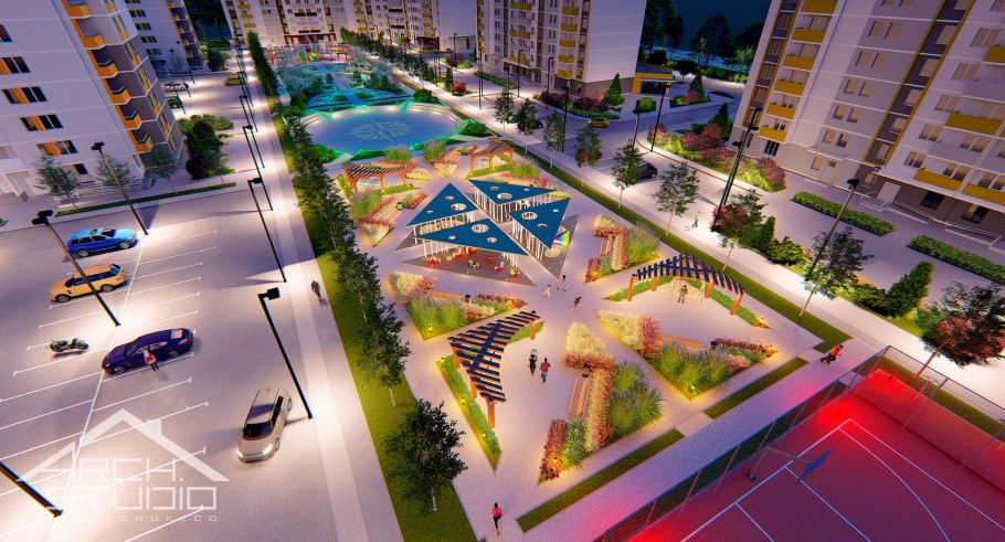 Благоустройство жилого двора