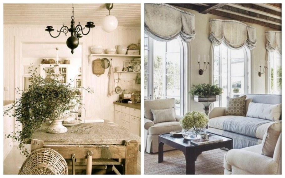 Черный цвет в интерьере Прованс