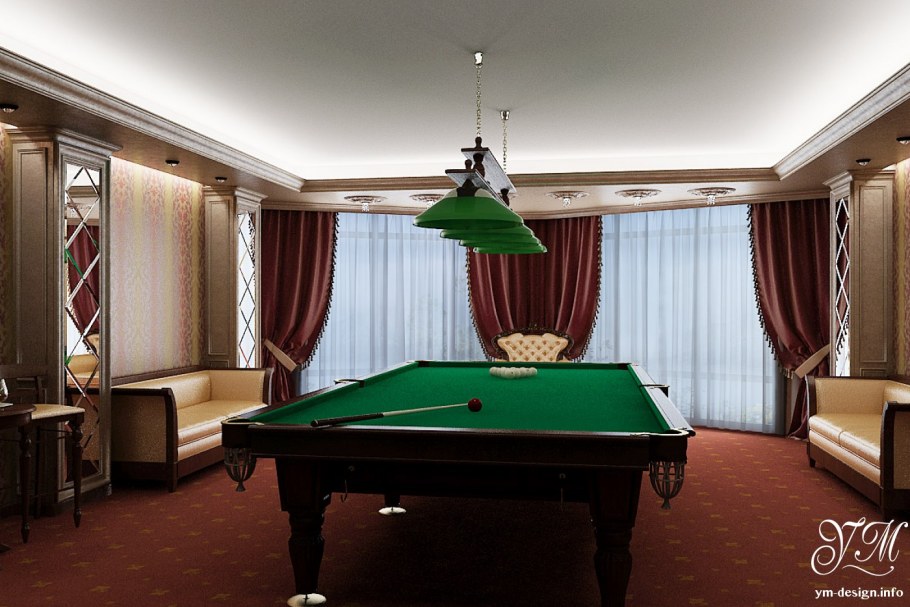 Шторы для бильярдной