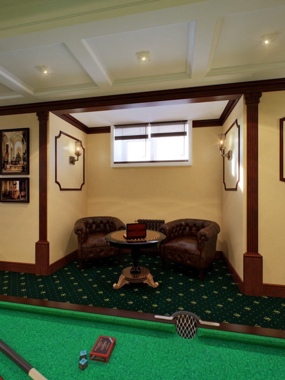 Обустройство бильярдной комнаты