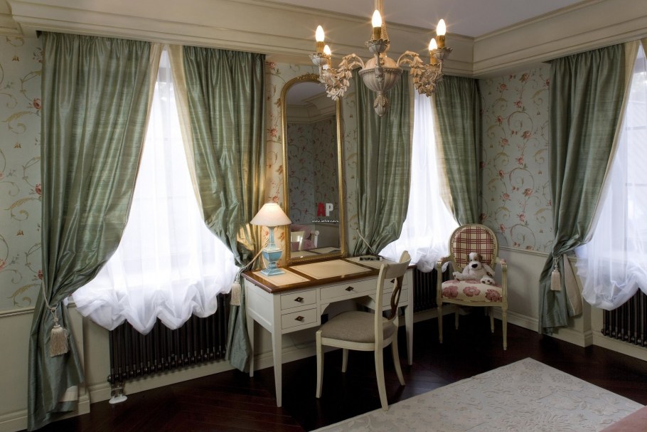 Шторы в бильярдную комнату салатовые