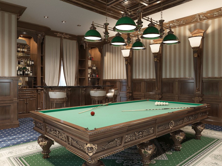 Бильярдная комната шторы