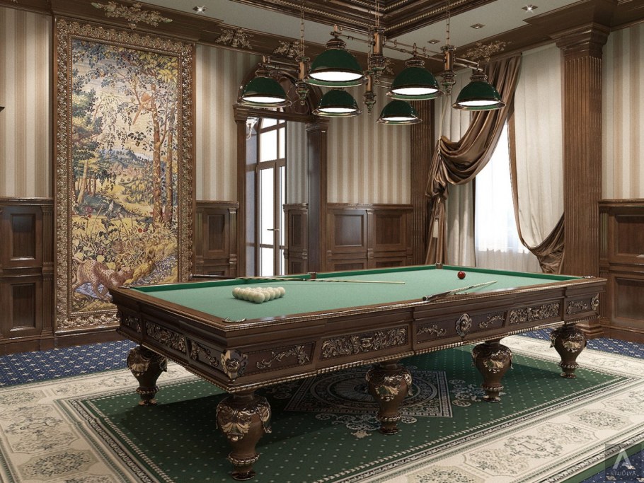 Бильярдная на мансарде