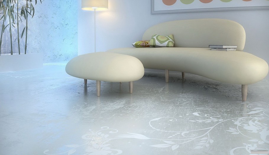 Наливной пол в интерьере