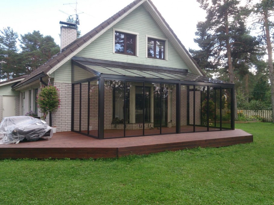 Ограждение террасы из дерева