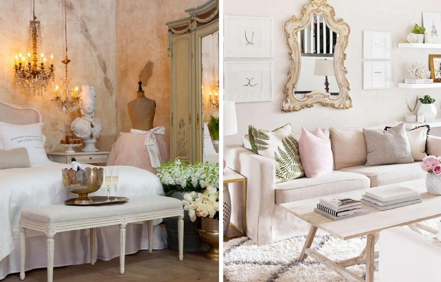 Интерьер кухни Прованс с черными дверями