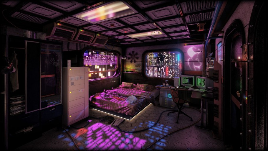 Киберпанк 2077 комната