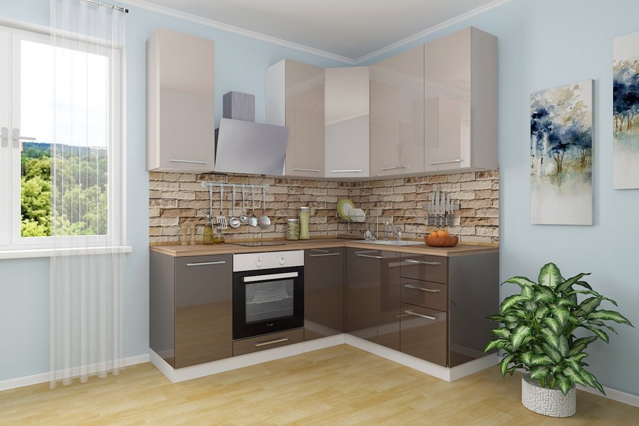 Кухня цвет трюфель