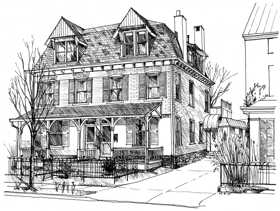 Экстерьер карандашом