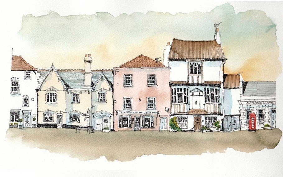 Европейские домики иллюстрации