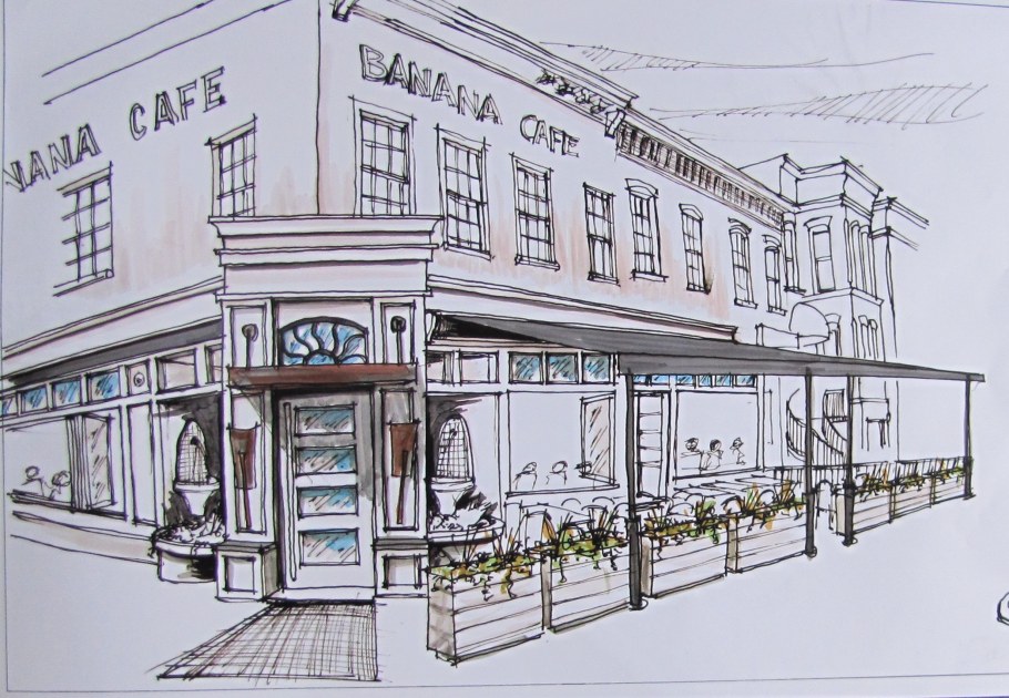 Зарисовки кафе экстерьер