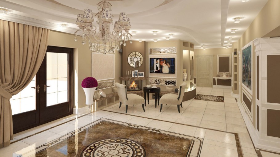 Элитный интерьер загородного дома