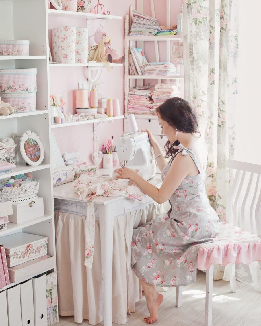 Швейная мастерская в стиле шебби Шик