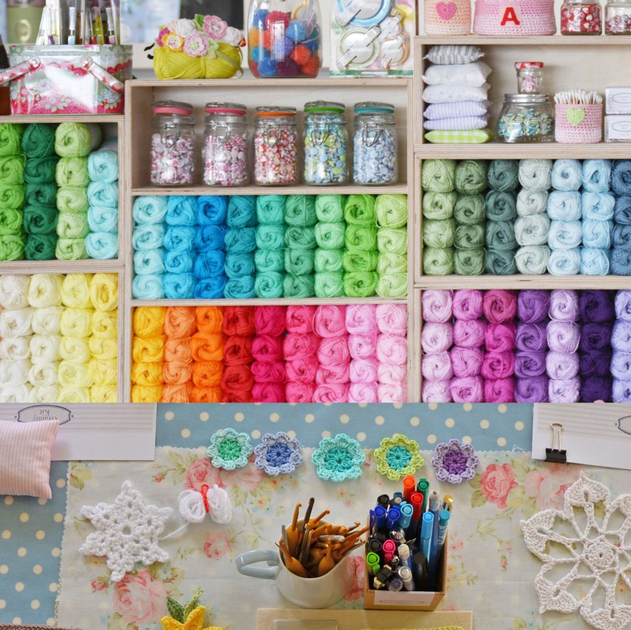 Место для хранения пряжи