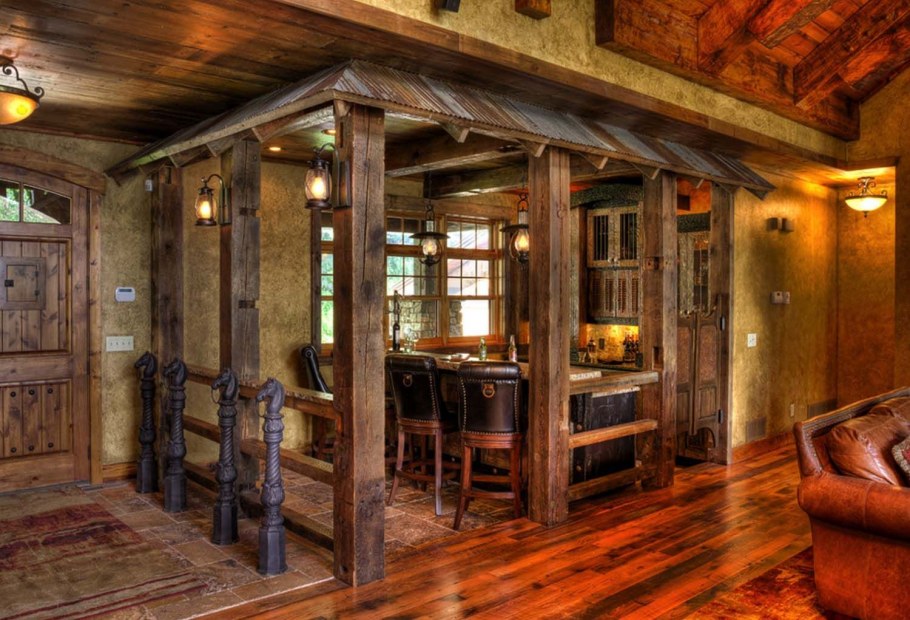 Интерьер под старину в деревенском стиле