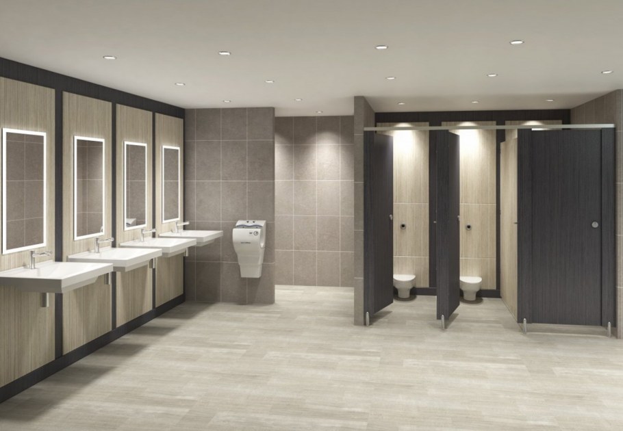 Дизайн туалета в офисе