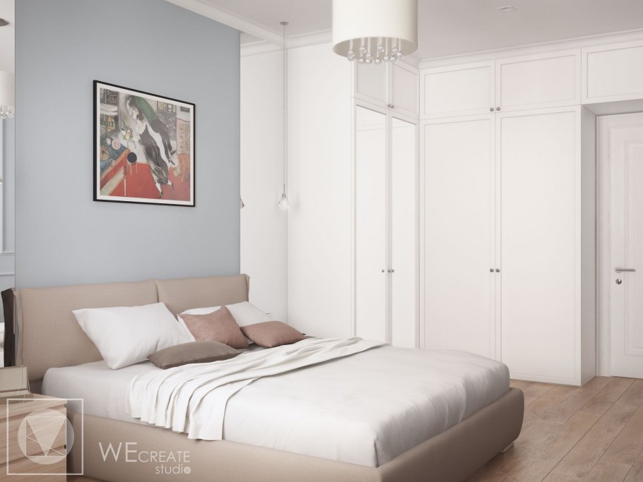 Шкаф в скандинавском стиле в спальню